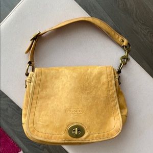 Coach Legacy camel colored leather shoulder bag
